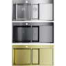 Мойка OMOIKIRI AKISAME 100-2-GM-L нерж.сталь/вороненая сталь 4973103